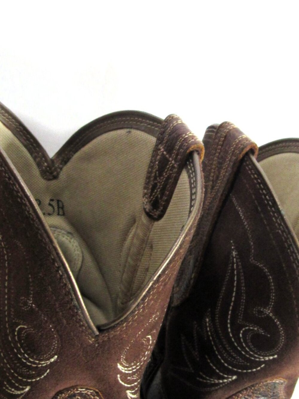 ARIAT WOMEN'S LEATHER BABY PHAT WESTERN BOOTS SIZE 8.5B RUSSET BROWN - Picture 12 of 12